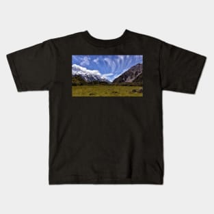 High Clouds Over the Hooker Valley Kids T-Shirt